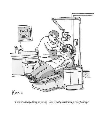 Humorous Dental Appointment Cartoon Drawing