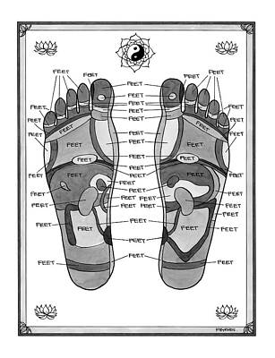 Foot Reflexology Chart Wall Art