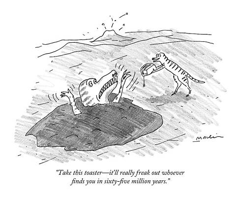 Dinosaurs with a Toaster Wall Art