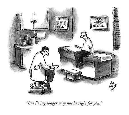 Humorous Doctor's Office Cartoon Drawing