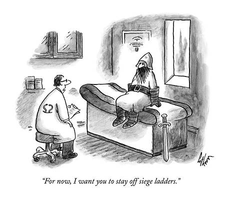 Doctor's Advice to Medieval Knight Wall Art