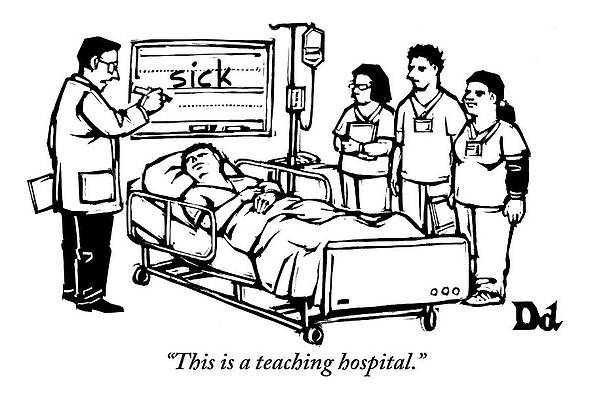 Teaching Hospital Cartoon Drawing