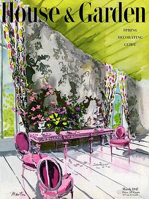 Vibrant 1940s Interior Design Wall Art