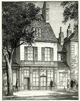 Nineteenth Century Wall Art featuring the digital art A Facade Of A Store by Chester B. Price