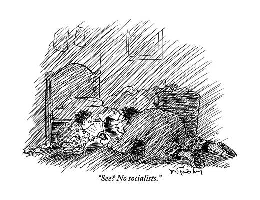 Father Drawing - A Father And His Son Are Seen Looking by Mike Twohy