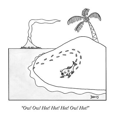 Fish on Hot Beach Sand Wall Art