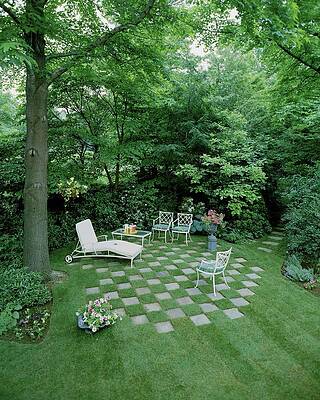 Serene Garden Patio Setting Photograph