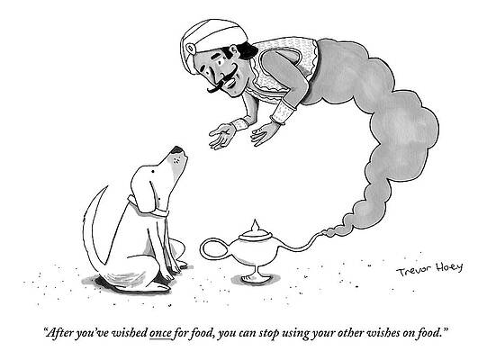 Genie Grants Wish to Dog Wall Art