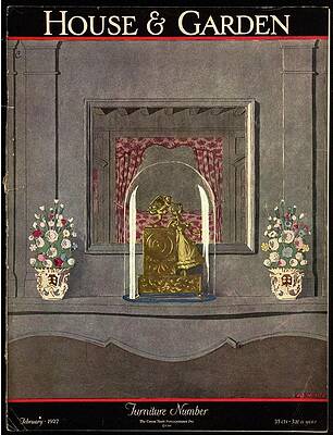 Watercolor Wall Art featuring the photograph A Gilded Mantle Clock In A Bell Jar by Andre E.  Marty