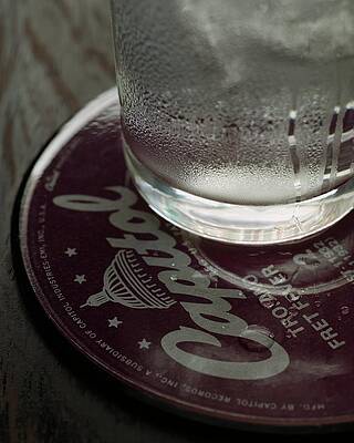 Glass on Capitol Records Coaster Photograph