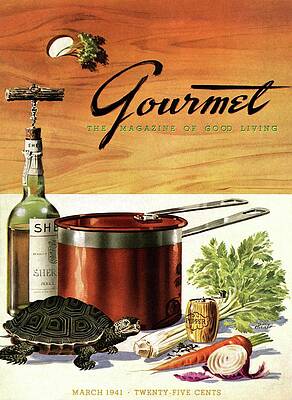 Vintage Gourmet Magazine Cover Wall Art