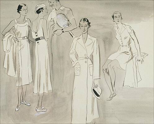 Sports Digital Art - A Group Of People Wearing Tennis Wear by R.S. Grafstrom