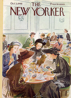 Vintage Café Scene Painting