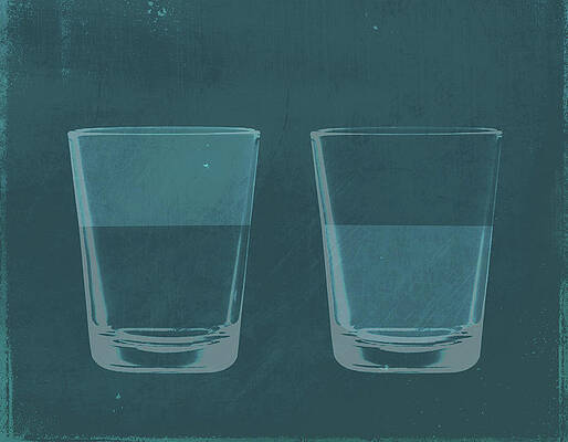 Half-Filled Glasses Wall Art