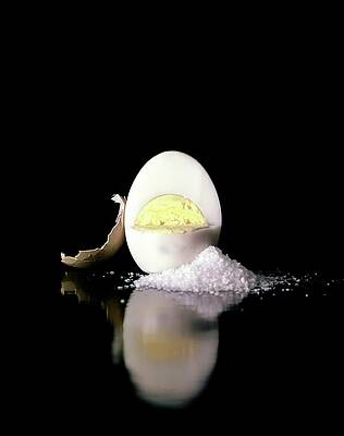 Salt Wall Art featuring the photograph A Hard Boiled Egg by Fotiades