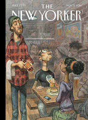 Hipster Bar Gathering Wall Art