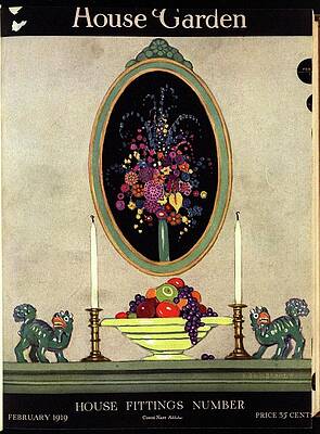 Bowl Wall Art featuring the photograph A House And Garden Cover Of A Mantelpiece by H. George Brandt