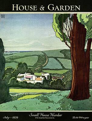 Rural Scene Photograph - A House And Garden Cover Of A Rural Scene by Harry Richardson