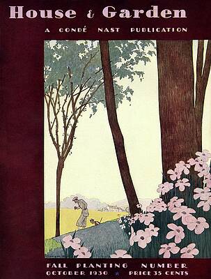 Rural Scene Photograph - A House And Garden Cover Of A Rural Scene by Pierre Mourgue