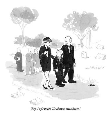 A Husband And Wife At A Funeral Comfort Print