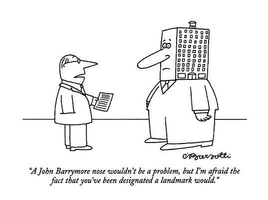 Nose Drawing - A John Barrymore Nose Wouldn't Be A Problem by Charles Barsotti