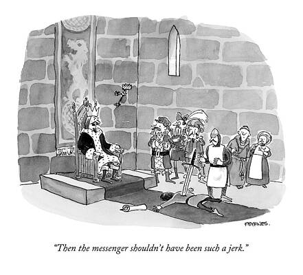 King Receiving Bad News Wall Art