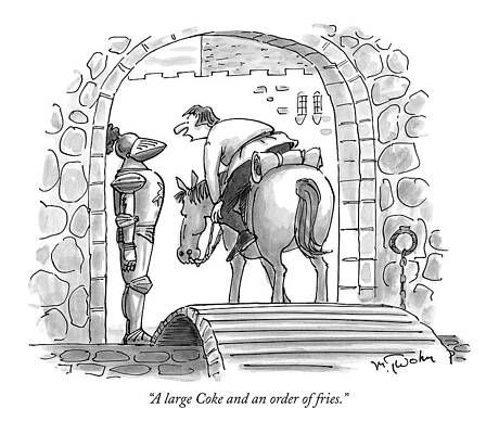 Fast Drawing - A Large Coke And An Order Of Fries by Mike Twohy