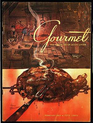 Nineteenth Century Wall Art featuring the photograph A Leg Of Lamb On A Spit Beneath An Etching by Henry Stahlhut