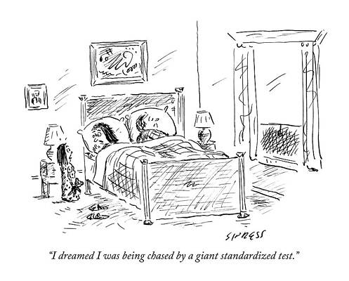 Dream Wall Art featuring the drawing A Little Girl In Pajamas Wakes Her Mom And Dad by David Sipress