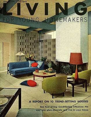 Red Digital Art - A Living Room With Carpeting By Callaway by George De Gennaro