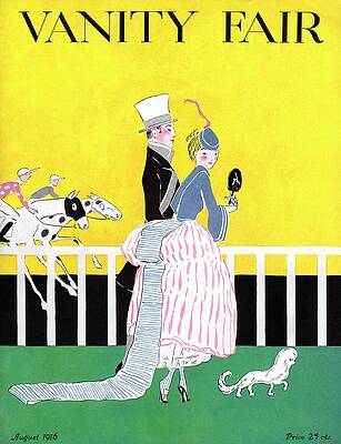 Elegant Couple at the Races Wall Art