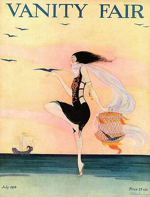 Elegant Woman with a Bird Photograph