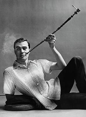Man Posing with a Long Cigarette Holder Wall Art