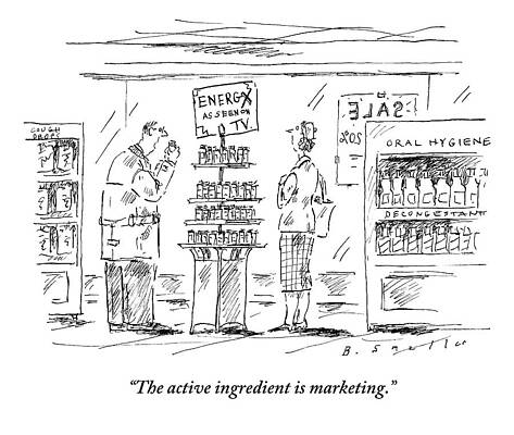 Tv Wall Art featuring the drawing A Man And A Woman Stand At A Store Display That by Barbara Smaller