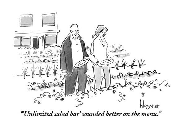 Walking Drawing - A Man And Woman Are Seen Walking Through A Garden by John  Klossner