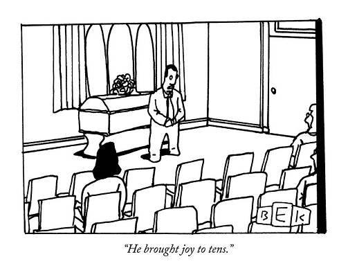 Humorous Funeral Scene Drawing