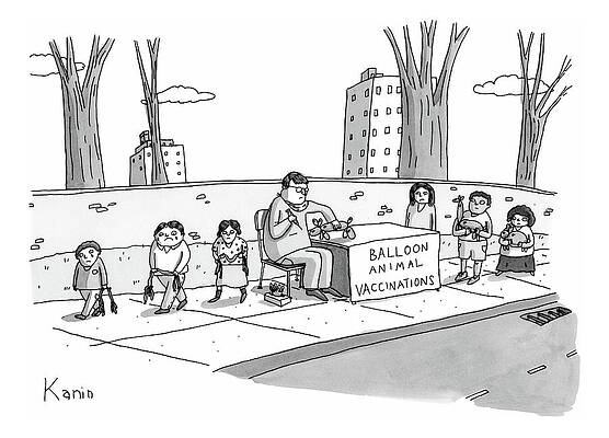 Balloon Animal Vaccinations Wall Art