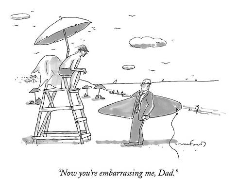 Lifeguard and Man with Surfboard Wall Art