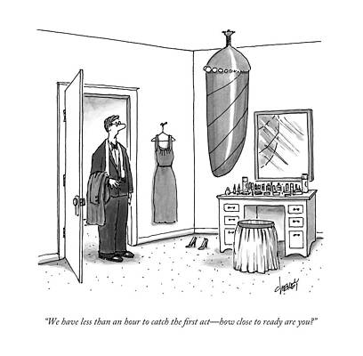 Wall Art featuring the drawing A Man In A Tuxedo by Tom Cheney