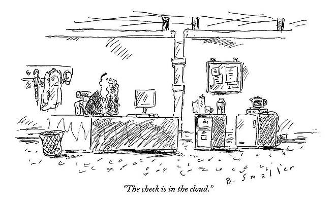 The Check is in the Cloud Drawing