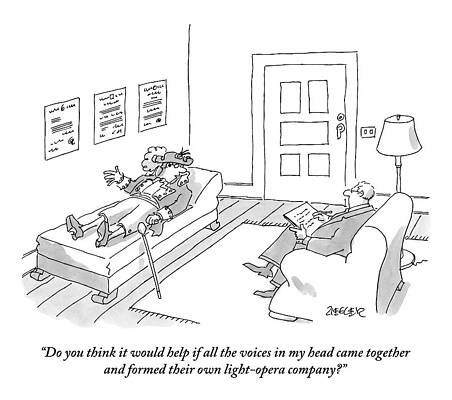 Brain Drawing - A Man In French Imperial Costume Lays by Jack Ziegler