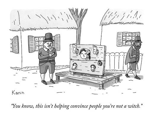 Colonial Witch Trial Humor Wall Art