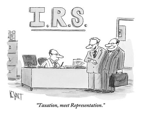 Taxation Meet Representation Cartoon Wall Art