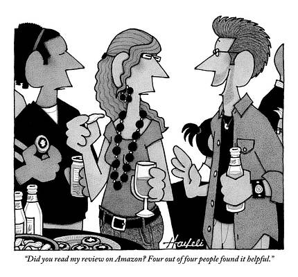 Setting Drawing - A Man Is Seen Speaking To Another Man And Woman by William Haefeli