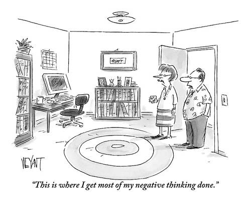 Thinking Wall Art featuring the drawing A Man Is Showing His Guest A Room In His Home by Christopher Weyant