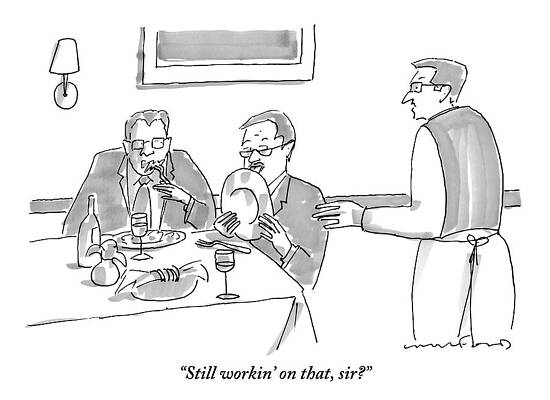 Humorous Dining Cartoon Wall Art