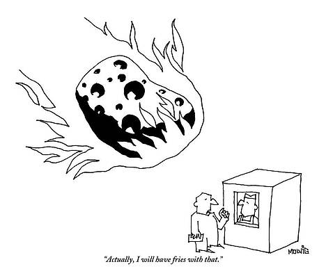 Fast Drawing - A Man Orders From A Fast Food Restaurant by Ariel Molvig