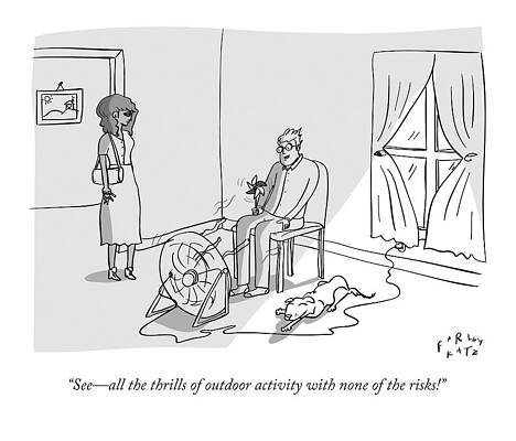 Indoor Adventure Humor Drawing