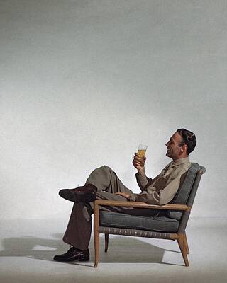 Man Relaxing with a Drink Photograph