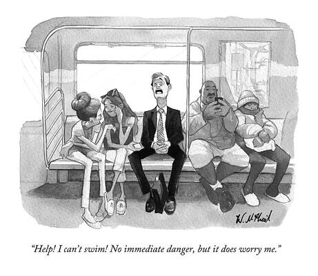 Subway Commuters Scene Wall Art